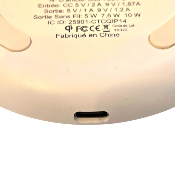 Charging Pad for Qi-Enabled Devices, White Marble - Picture 4 of 5